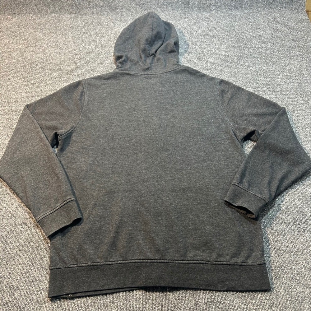 Hurley Mens Full Zip Hoodie Gray Logo Fleece Jacket Large - Picture 8 of 8